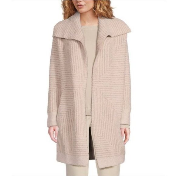 Barefoot Dreams CozyChic Two-Tone Striped Cardigan - Picture 1 of 14